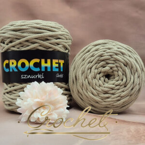 SZNUREK BAWEŁNIANY 5mm CROCHET – BEŻ 100mb – SZNUREK PLECIONY