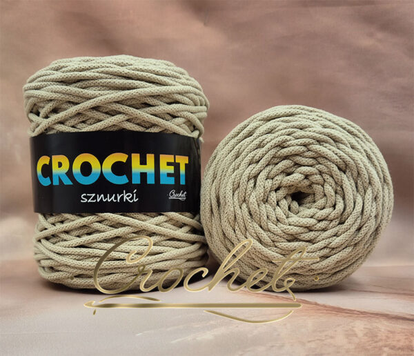 SZNUREK BAWEŁNIANY 3mm CROCHET – BEŻ 100mb – SZNUREK PLECIONY