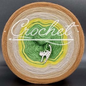 CROCHETka F46 – zielony/jasny żółty/muszla/beż/mocca