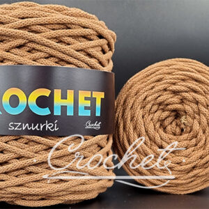 SZNUREK BAWEŁNIANY 5mm CROCHET – MOCCA 100mb – SZNUREK PLECIONY