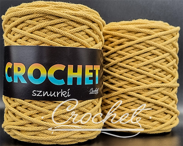 SZNUREK BAWEŁNIANY 3mm CROCHET – MUSZTARDA 100mb – SZNUREK PLECIONY SZNUREK BAWEŁNIANY 3mm CROCHET – MUSZTARDA 100mb – SZNUREK PLECIONY - obrazek 2