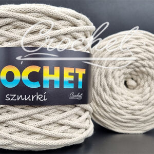 SZNUREK BAWEŁNIANY 2mm CROCHET – BARDZO JASNY BEŻ 100mb – SZNUREK PLECIONY SZNUREK BAWEŁNIANY 2mm CROCHET – BARDZO JASNY BEŻ 100mb – SZNUREK PLECIONY