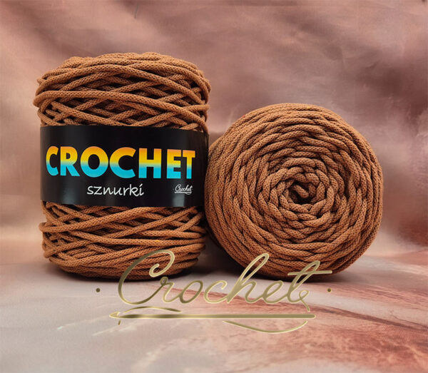 SZNUREK BAWEŁNIANY 3mm CROCHET – MOCCA 100mb – SZNUREK PLECIONY