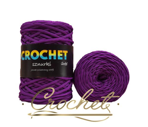 SZNUREK POLIESTROWY PŁASKI 5mm CROCHET – NASYCONY WRZOS 100mb