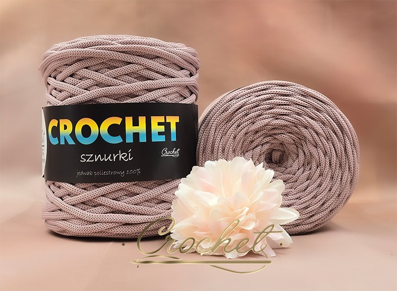 SZNUREK POLIESTROWY PŁASKI 5mm CROCHET – BRUDNY RÓŻ 100mb sznurek poliestrowy płaski najlepszy sznurek brudny róż jedwab poliestrowy pimotki