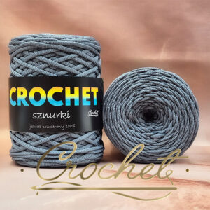 SZNUREK POLIESTROWY PŁASKI 5mm CROCHET – POPIELATY 100mb