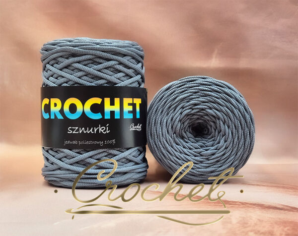 SZNUREK POLIESTROWY PŁASKI 3mm CROCHET – POPIELATY 100mb