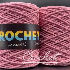 SZNUREK BAWEŁNIANY 2mm CROCHET – RÓŻOWY INKAUST 100mb – SZNUREK PLECIONY