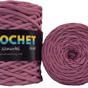 SZNUREK POLIESTROWY PŁASKI 3mm CROCHET – JAGÓDKA 100mb