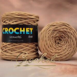 SZNUREK POLIESTROWY PŁASKI 5mm CROCHET – ZŁOCISTY KARMEL 100mb