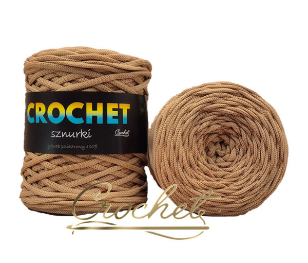 SZNUREK POLIESTROWY PŁASKI 5mm CROCHET – ZŁOCISTY KARMEL 100mb