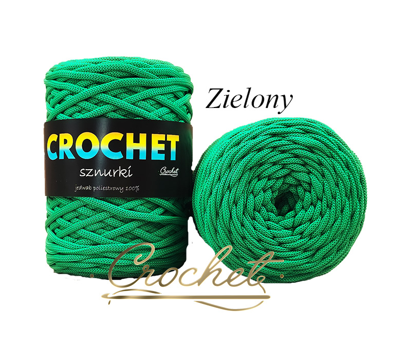 SZNUREK POLIESTROWY PŁASKI 5mm CROCHET – ZIELONY 100mb SZNUREK POLIESTROWY PŁASKI 5mm CROCHET - ZIELONY 100mb - obrazek 3