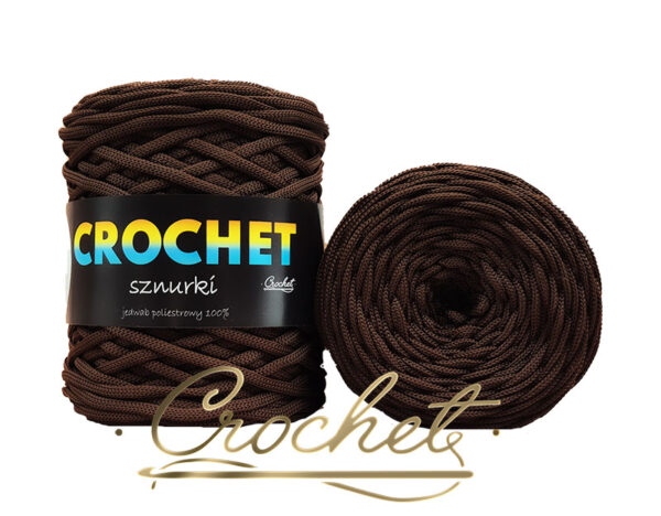 SZNUREK POLIESTROWY PŁASKI 5mm CROCHET – CZEKOLADA 100mb