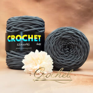 SZNUREK POLIESTROWY PŁASKI 5mm CROCHET – GRAFIT 100mb SZNUREK POLIESTROWY PŁASKI 5mm CROCHET – GRAFIT 100mb