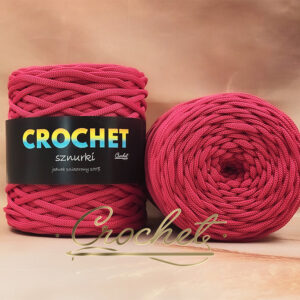 SZNUREK POLIESTROWY PŁASKI 5mm CROCHET – MALINOWY 100mb SZNUREK POLIESTROWY PŁASKI 5mm CROCHET – MALINOWY 100mb