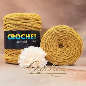 SZNUREK POLIESTROWY PŁASKI 5mm CROCHET – MUSZTARDA 100mb SZNUREK POLIESTROWY PŁASKI 5mm CROCHET – MUSZTARDA 100mb