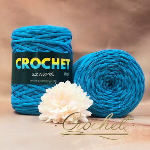 SZNUREK POLIESTROWY PŁASKI 5mm CROCHET – TURKUS 100mb