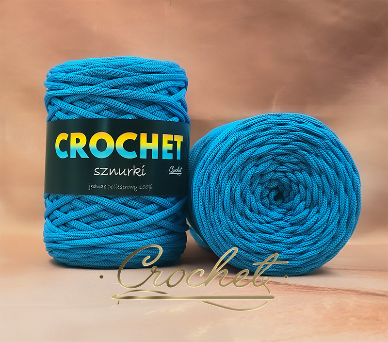 SZNUREK POLIESTROWY PŁASKI 5mm CROCHET – TURKUS 100mb SZNUREK POLIESTROWY PŁASKI 5mm CROCHET - TURKUS 100mb - obrazek 2
