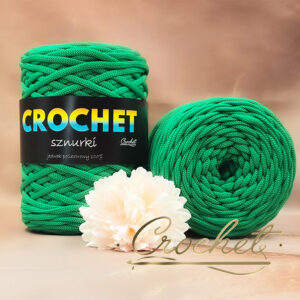 SZNUREK POLIESTROWY PŁASKI 5mm CROCHET – ZIELONY 100mb SZNUREK POLIESTROWY PŁASKI 5mm CROCHET – ZIELONY 100mb