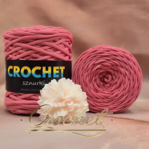 SZNUREK POLIESTROWY PŁASKI 5mm CROCHET – CUKIERKOWY RÓŻ 100mb
