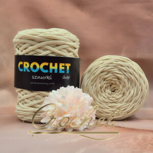 SZNUREK POLIESTROWY PŁASKI 5mm CROCHET – ECRU 100mb !!!INNA PARTIA NIŻ 3 i 2mm!!!