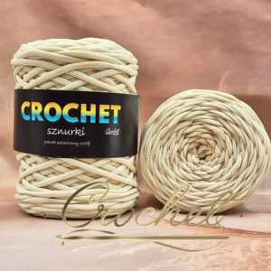 SZNUREK POLIESTROWY PŁASKI 5mm CROCHET – ECRU 100mb !!!INNA PARTIA NIŻ 3 i 2mm!!!