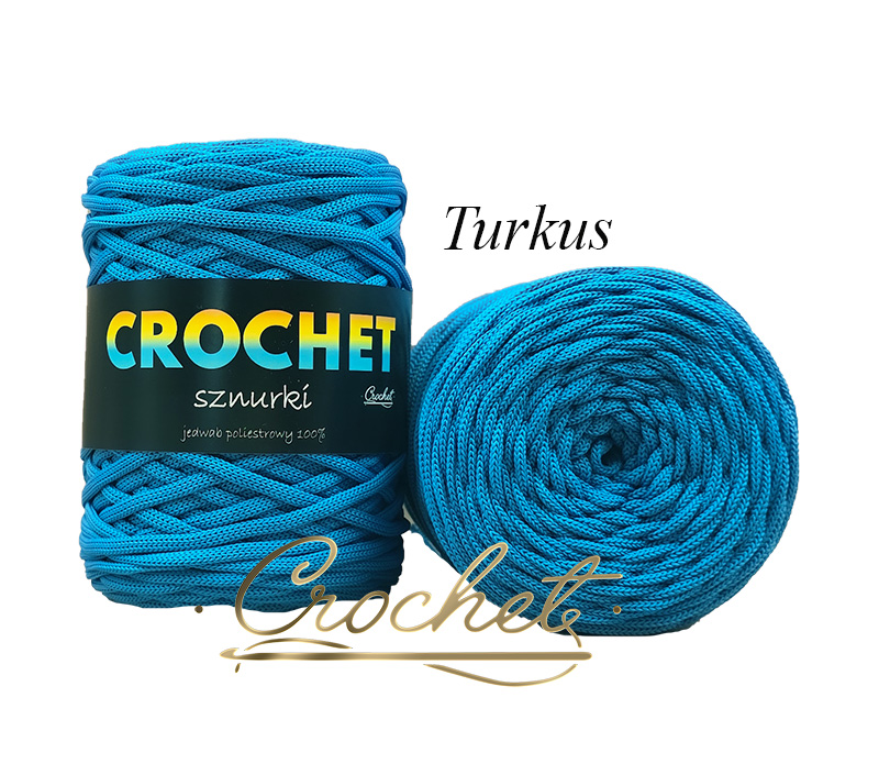 SZNUREK POLIESTROWY PŁASKI 5mm CROCHET – TURKUS 100mb SZNUREK POLIESTROWY PŁASKI 5mm CROCHET - TURKUS 100mb - obrazek 3
