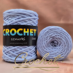 SZNUREK POLIESTROWY PŁASKI 3mm CROCHET – MROŹNY BŁĘKIT 100mb
