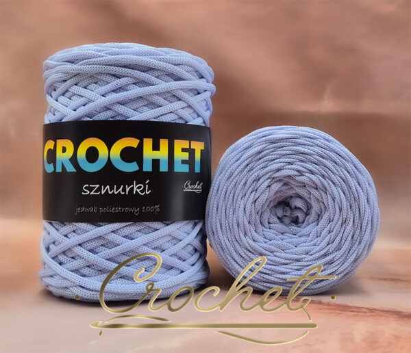 SZNUREK POLIESTROWY PŁASKI 5mm CROCHET – MROŹNY BŁĘKIT 100mb