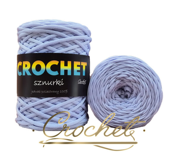SZNUREK POLIESTROWY PŁASKI 5mm CROCHET – MROŹNY BŁĘKIT 100mb