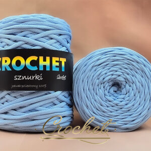 SZNUREK POLIESTROWY PŁASKI 3mm CROCHET – JASNY NIEBIESKI 100mb