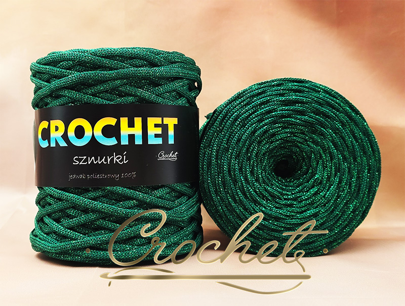 SZNUREK POLIESTROWY PŁASKI LUREX 5mm CROCHET – JASNA ZIELEŃ BUTELKOWA + ZIELONA NIĆ 100mb SZNUREK POLIESTROWY PŁASKI LUREX 5mm CROCHET - JASNA ZIELEŃ BUTELKOWA + ZIELONA NIĆ 100mb - obrazek 2