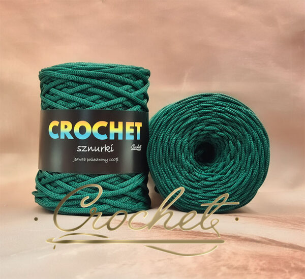 SZNUREK POLIESTROWY PŁASKI 5mm CROCHET – JASNA ZIELEŃ BUTELKOWA  100m