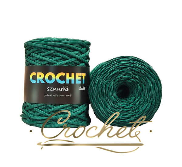 SZNUREK POLIESTROWY PŁASKI 5mm CROCHET – JASNA ZIELEŃ BUTELKOWA  100m