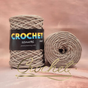 SZNUREK POLIESTROWY PŁASKI 3mm CROCHET – MOKKA 100mb