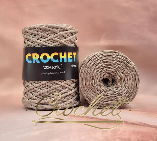 SZNUREK POLIESTROWY PŁASKI 3mm CROCHET – MOKKA 100mb
