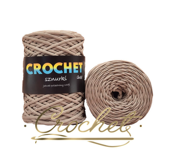 SZNUREK POLIESTROWY PŁASKI 3mm CROCHET – MOKKA 100mb