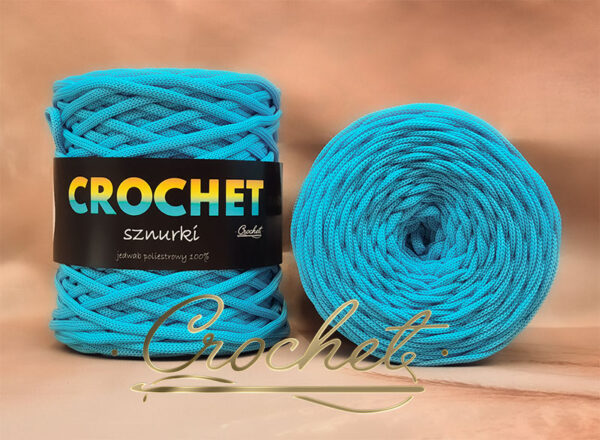 SZNUREK POLIESTROWY PŁASKI 3mm CROCHET – BŁĘKITNY 100mb