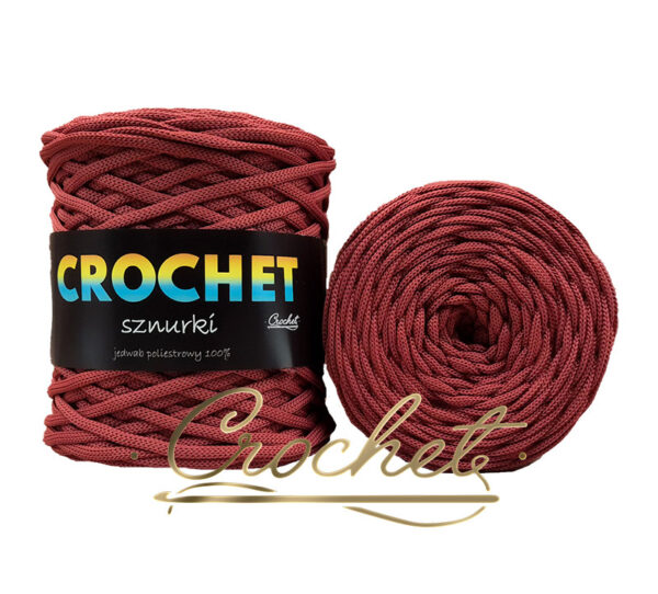 SZNUREK POLIESTROWY PŁASKI 5mm CROCHET – JASNE WINO 100mb