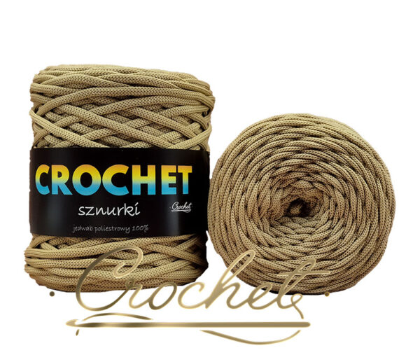 SZNUREK POLIESTROWY PŁASKI 3mm CROCHET – ZŁOTY 100mb