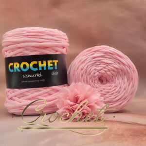 SZNUREK POLIESTROWY PŁASKI 5mm CROCHET – PUDROWY RÓŻ 100mb