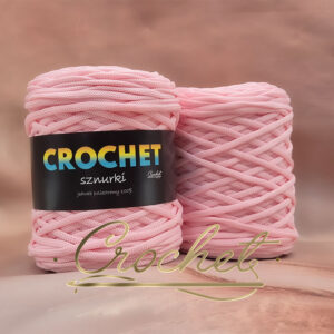SZNUREK POLIESTROWY PŁASKI 5mm CROCHET – PUDROWY RÓŻ 100mb