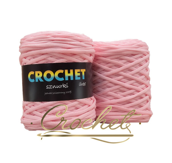 SZNUREK POLIESTROWY PŁASKI 5mm CROCHET – PUDROWY RÓŻ 100mb