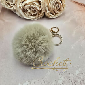 POMPON BRELOK DO TOREBKI – BEŻOWY/ZŁOTO NR2