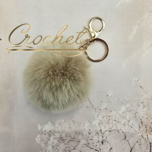 POMPON BRELOK DO TOREBKI – BEŻOWY/ZŁOTO NR2