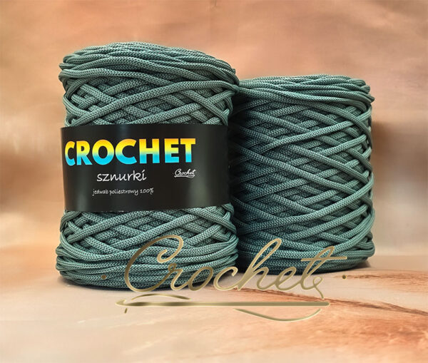 SZNUREK POLIESTROWY PŁASKI 5mm CROCHET – SZAŁWIOWY 100mb