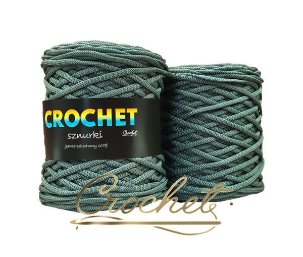 SZNUREK POLIESTROWY PŁASKI 5mm CROCHET – SZAŁWIOWY 100mb