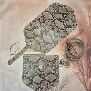 ZESTAW SKÓRZANY BAZA ASTRID – CROCHET – WĄŻ BEIGE EDITION