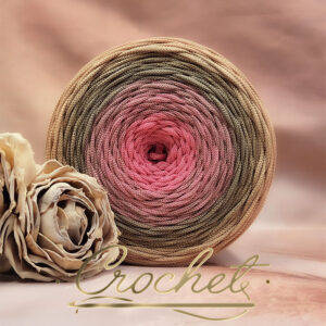 SZNUREK OMBRE POLIESTROWY 5mm PŁASKI – CROCHET – NIEZIEMSKI SKARB 240m