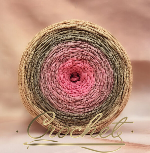 SZNUREK OMBRE POLIESTROWY 5mm PŁASKI – CROCHET – NIEZIEMSKI SKARB 240m